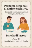 anteprima - Schede informative - Pronomi personali al dativo e ablativo - SL - Pagina di copertina