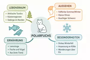 Vorschau - Arbeitsblätter - Arbeitsblätter zum Thema "Polarfuchs" + Lösung & MP3 + Mindmap + Infografik - Seite 2