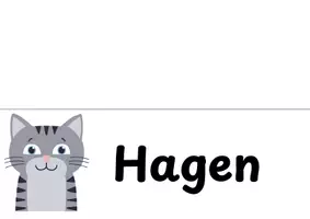 Vorschau - Anderer Materialtyp - Namensschild mit Tieren zu Ausmahlen - Deckblatt