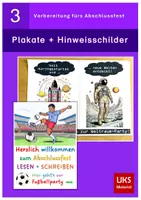 Vorschau - Mal- und Bastelvorlagen - Plakate + Hinweisschilder fürs Abschlussfest LESEN + SCHREIBEN - Deckblatt