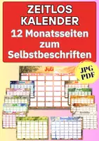 Vorschau - Anderer Materialtyp - Jahreszeiten & Monate Kalender zum Ausdrucken – Zeitloses Material für Kita und Grundschule - Deckblatt