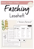Vorschau - Arbeitsblätter - Leseheft: Fasching / Karneval - Leseförderung - Deckblatt