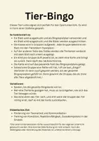 Vorschau - Spiele - Tier-Bingo für den Sportunterricht - Seite 1