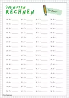 Vorschau - Arbeitsblätter - 3 Minuten Dividieren - Deckblatt