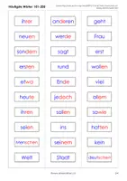 Vorschau - Stationenlernen - Lesestreifen: 101 - 200 häufigste Wörter (Deutsch) - Seite 2