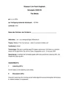 Vorschau - Klassenarbeiten - Klausur: Discussion + Listening - The Media (inkl. Bewertungsbogen & Erwartungshorizont) - Seite 1