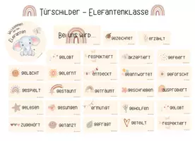 Vorschau - Mal- und Bastelvorlagen - Türschilder Klasse - Deckblatt