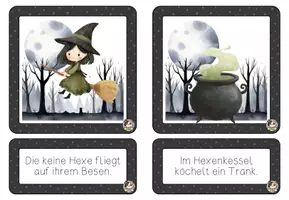 Vorschau - Spiele - Zuordnungsspiel Lesespiel Spuk im Herbstwald #halloween - Seite 2