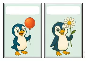 Vorschau - Mal- und Bastelvorlagen - Pinguinklasse - Geburtstagsaufsteller - Seite 2