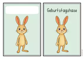 Vorschau - Mal- und Bastelvorlagen - Hasenklasse - Geburtstagsaufsteller - Seite 3