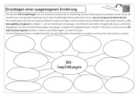 Vorschau - Arbeitsblätter - 11 DGE-Empfehlungen im Überblick (Aktualisert 2024) - Deckblatt