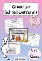 Vorschau - Arbeitsblätter - Freiarbeitsheft: Gruselige Schreibwerkstatt - Deckblatt