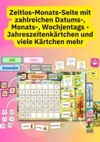Vorschau - Anderer Materialtyp - Zeitloser Kinderkalender zum Ausdrucken – Monate, Wetter, Wochentage & Jahreszeiten lernen - Seite 1