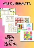 Vorschau - Anderer Materialtyp - Zeitloser Kinderkalender zum Ausdrucken – Monate, Wetter, Wochentage & Jahreszeiten lernen - Seite 2