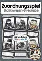 Vorschau - Spiele - Zuordnungsspiel Lesespiel Halloween-Freunde #halloween - Deckblatt