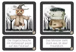 Vorschau - Spiele - Zuordnungsspiel Lesespiel Halloween-Freunde #halloween - Seite 2
