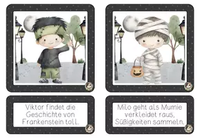 Vorschau - Spiele - Zuordnungsspiel Lesespiel Süßes oder Saures #halloween - Seite 3