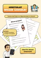 Vorschau - Arbeitsblätter - Digitale Bildung: Wissen googeln 1 (PDF/.docx) - Deckblatt