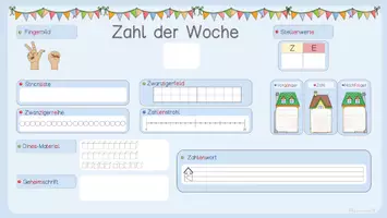 Vorschau - Präsentationen/Tafelbilder - Zahl der Woche: digitale Tafelbilder (Zahlenraum bis 20) - Seite 3