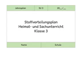 Vorschau - Stundenentwürfe - Jahresplan/ Stoffverteilungsplan: Sachunterricht/ HSU (Klasse 3, Bayern) - Seite 2