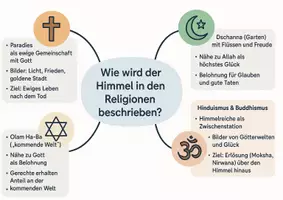 Vorschau - Arbeitsblätter - Arbeitsblätter zum Thema "Wie wird der Himmel in den Religionen beschrieben?" + Lösung & MP3 + Mindmap + Infografik - Seite 2