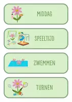 Voorbeeld - Dagritme kaarten thema bloem - Voorblad