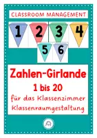 Vorschau - Poster - Zahlen-Girlande für das Klassenzimmer. Wimpel - Deckblatt