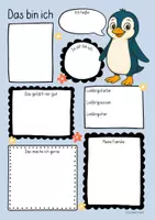 Vorschau - Mal- und Bastelvorlagen - Pinguinklasse - Das bin ich (Schulstart) - Seite 2