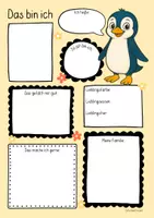 Vorschau - Mal- und Bastelvorlagen - Pinguinklasse - Das bin ich (Schulstart) - Seite 3