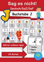 Vorschau - Spiele - Sag es nicht Buchstabe J - DaZ/DaF, Deutsch (Spiel) - Deckblatt