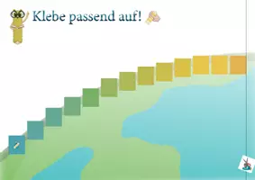 Vorschau - Arbeitsblätter - Buchstaben mit Farben legen – Alonies-Heft mit Alphabet-Farbverlauf - Seite 1