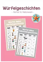 Vorschau - Arbeitsblätter - Würfelgeschichten_Herbst&Halloween - Deckblatt
