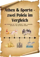 Vorschau - Arbeitsblätter - Athen und Sparta – zwei Poleis im Vergleich - Deckblatt