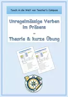 Vorschau - Arbeitsblätter - Unregelmässige Verben im Präsens - Deckblatt