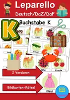 Vorschau - Unterrichtsreihen - Materialpaket - Buchstabe K XXL Paket Wortschatzpaket - DaZ/DaF, Deutsch, Sachunterricht (Grundschule) - Seite 1