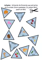 Vorschau - Spiele - GRATIS Legestern Buchstabe K Wortschatz - DaZ/DaF, Deutsch (Klassen 1 und 2) - Seite 1