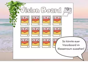 Vorschau - Mal- und Bastelvorlagen - Visionboard als gemeinsames Klassenprojekt - Seite 1