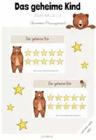 Vorschau - Mal- und Bastelvorlagen - Classroom-Management: Das geheime Kind/ Der geheime Bär für deine Bärenklasse (Kl.1-4) - Deckblatt