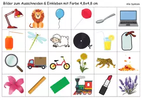 Vorschau - Arbeitsblätter - Vokabelbilder Buchstabe L - Bilder zum ausschneiden (Klasse 1 und 2) - Seite 1