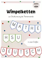 Vorschau - Präsentationen/Tafelbilder - Wimpelketten für das Klassenzimmer: Themenwände, Themenecken, ... - Deckblatt