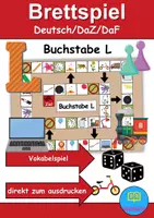 Vorschau - Spiele - Brettspiel Buchstabe L Wortschatzspiel Grundschule DaZ/DaF/Deutsch - Deckblatt