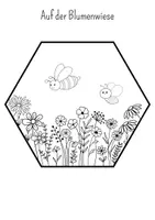 Vorschau - Mal- und Bastelvorlagen - Ausmalbild Blumenwiese - Deko für das Klassenzimmer/Fenster - Seite 2