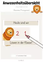 Vorschau - Poster - Classroom-Management: Anwesenheitsübersicht für deine Löwenklasse - Deckblatt
