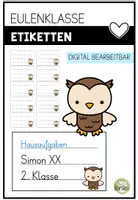 Vorschau - Arbeitsblätter - Materialpaket - Gesamtpaket - Eulenklasse – wachsendes Bundle - Seite 1