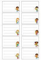 Vorschau - Präsentationen/Tafelbilder - Heftetiketten ohen Klassentier – editierbare Etiketten für Hefte & Bücher Grundschule (A4) - Seite 1