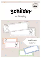 Vorschau - Anderer Materialtyp - Schilder zur Beschriftung: Namensschilder, Garderobe, ... - Deckblatt