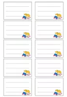 Vorschau - Mal- und Bastelvorlagen - Heftetiketten Superheldenklasse – editierbare Etiketten für Hefte & Bücher Grundschule (A4) - Seite 3