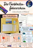 Vorschau - Stundenentwürfe - Farbkastenführerschein - Einführung Wasserfarben Kunst Klasse 1, 2 - Deckblatt