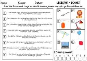 Vorschau - Spiele - Lesespur / Leserätsel Thema Buchstabe L - DaZ/DaF, Deutsch - Seite 3