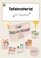 Vorschau - Bildkarten - Tafelmaterial zur Einführung des Tagesablaufs - Deckblatt